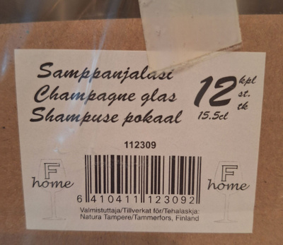 12X lasinen skumppalasi