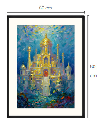 Uusi uniikki Atlantis art print taulu 60 cm x 80 cm
