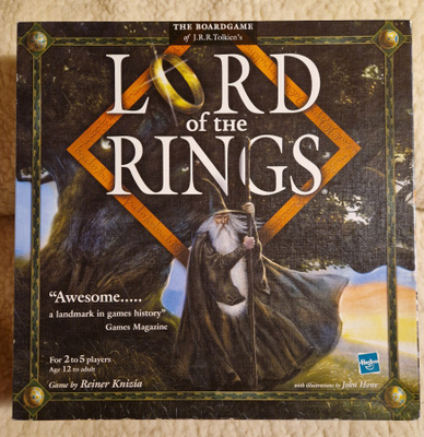 LORDS OF THE RINGS BOARD GAME.  VUODELTA 2000 PARKER
