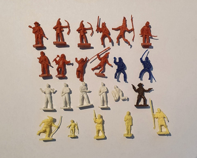 23 minifiguuria 60/70-luvulta
