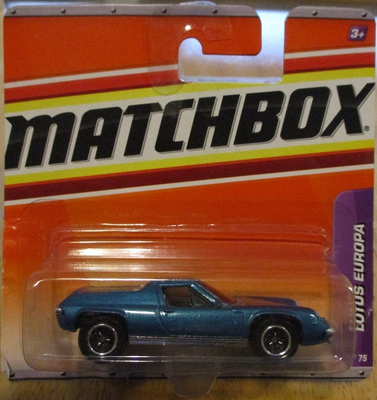 Lotus Europa 2 door Metallic Blue 1972 Matchbox 2009 1:64