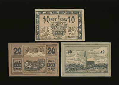 Itävalta Notgeld 10, 20, 50 Heller, Neukirchen