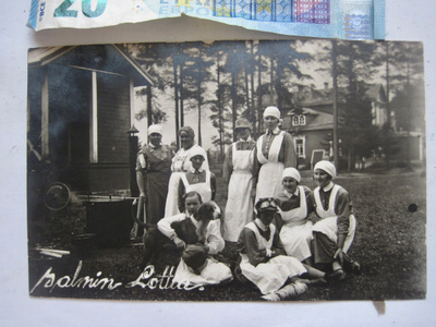 VANHA Valokuva Lotta Svärd Salmi Luov. Alue 1920-l