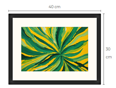 Uusi abstrakti Art Print paspis & kehys 30 cm x 40 cm