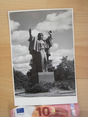 VANHA Valokuva Lahti Sankaripatsas 1940-l