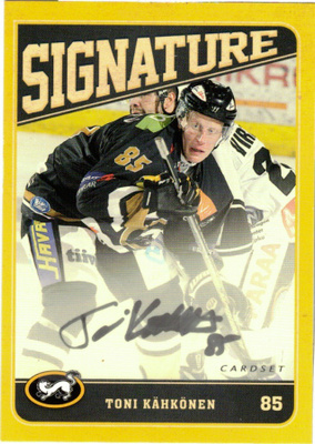 2013-14 Cardset TONI KÄHKÖNEN Kärpät signature nimmari