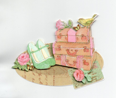 3D KORTTIKUVA °° ~KORKOKENGÄT & RUUSUJA~°° /(2) Kimalle