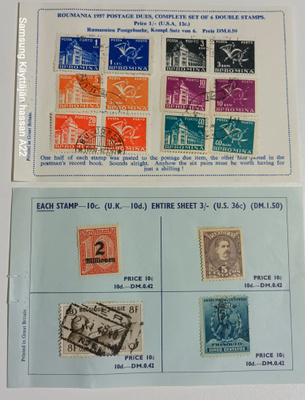 romania 1957 +  postimerkit