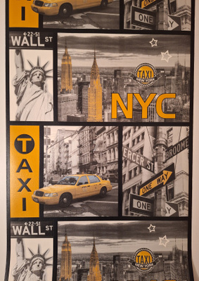 Tapettia New York taxi kaksi palaa 1,85 ja 2,20m