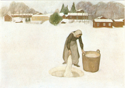 Pekka Halonen : "Avannolla, 1900". Ei kulk.