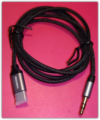 Rocoren USB C - 3,5mm äänikaapelisovitin uros-uros #29307