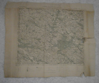 Hyrynsalmi 1941 (141 Ontojärvi) Suomen taloudellinen kartta