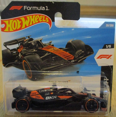 McLaren Formula 1 Black-Orange Racing Car Hot Wheels 1:64