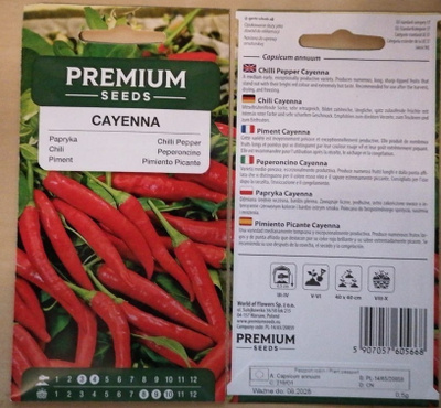 Chilipaprika 'Cayenna' - siemenet #