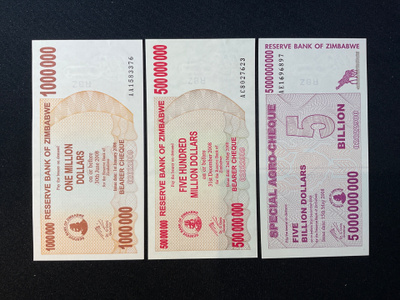 Zimbabwe 2006-2008 Emergency Bearer Cheque, Second Dollar.