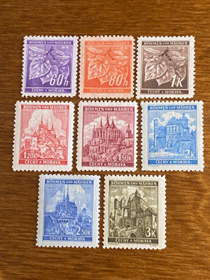 SAKSA BÖHMEN MÄHREN 1941-1942 Mi65- Mi72**