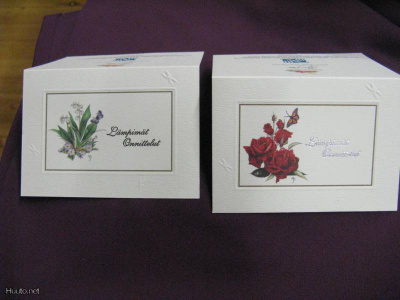 Pienet taite/pakettikortit 2kpl