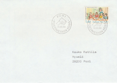 ERIKOISLEIMA POSTIMERKIN PÄIVÄ, PORI 10.10.1988