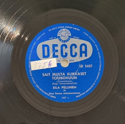 Savikiekko 1957 - Eila Pellinen - Decca SD 5407