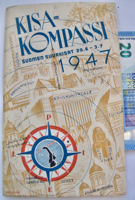 VANHA Kisakompassi Suomen Suurkisat 1947