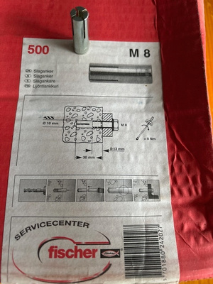 Fischer lyöntiankkuri M8, 500kpl