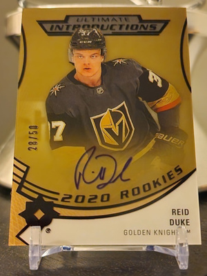 2020-21 Ultimate Reid Duke Ultimate Introductions AUTO /50