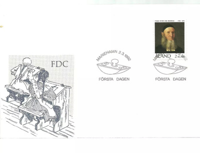 ÅLAND EPK FDC 2/1992: F.P.von Knorring, maalaus