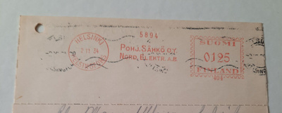 Firmaleima, Pohj.Sähkö Oy, Nord Elektrik. A.B, 2.11.34