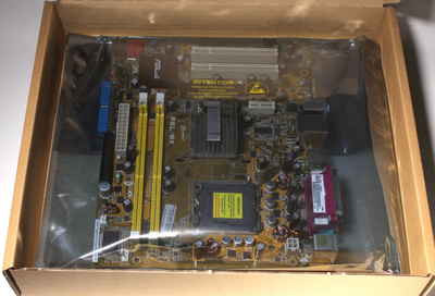 LGA775-emolevy Asus P5L-MX , Asuksen tehdaskunnostama