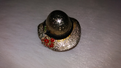 Vintage kullattua hopea emali rintakoru Ruotsi 830