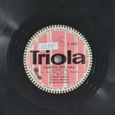 Savikiekko 1957 - Olavi Virta - Triola T 4311