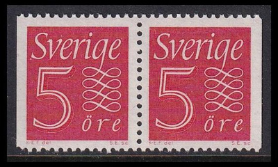 Ruotsi 429bDD ** Käyttösarja 5 öre vihkopari (1957)