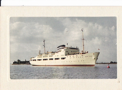 VANHA Taittokortti Laiva s/s Aallotar 1950-l