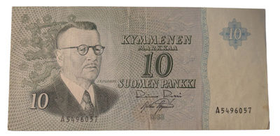 10 Markkaa 1963 ilman Litt A5496057