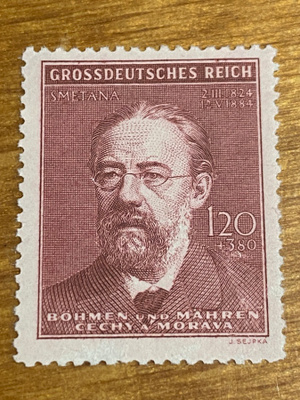 SAKSA BÖHMEN MÄHREN FRIEDRICH SMETANAN KUOLEMASTA 60V.**