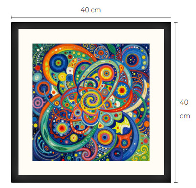 Uusi uniikki abstrakti art print taulu 40 cm x 40 cm