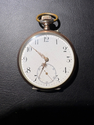 Hopeinen taskukello Ancre 15 Rubis Paris 1900, Swiss vintage