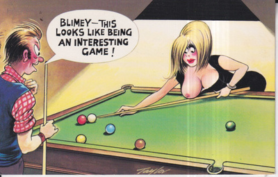 Biljardi. Snooker, Blimey - this looks like being.  e105