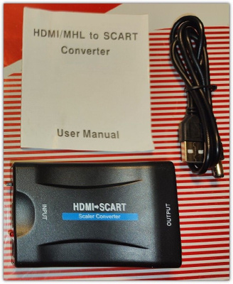 HDMI - SCART -muunnin + USB-kaapeli #31552