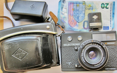 VANHA Kamera Agfa Selectronic Sensor + Agfalux Salama SIISTI