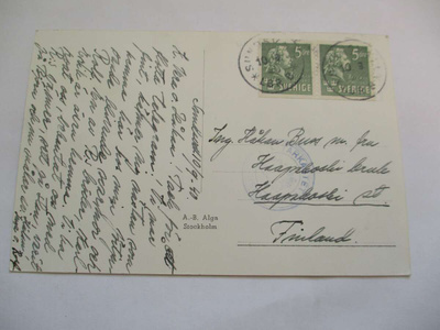 1940 Ruotsi sens kortti os Haapakoski st.