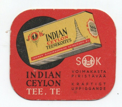 Kahvilappu SOK:  INDIAN CEYLON TEE