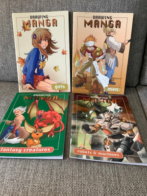 4 X DRAWING MANGA  (ROBOTS & MACHINES,FANTASY....