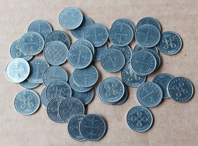 1 mk 1 markka 1958 n. 50 grammaa