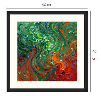 Uusi uniikki abstrakti art print taulu 40 cm x 40 cm
