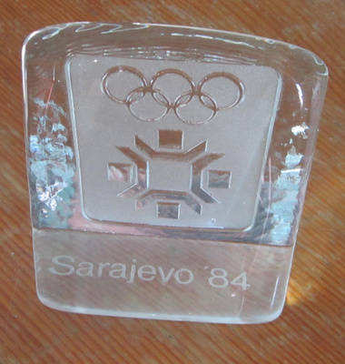 Paperipaino - Sarajevon Olympialaiset 1984 (Nybro)