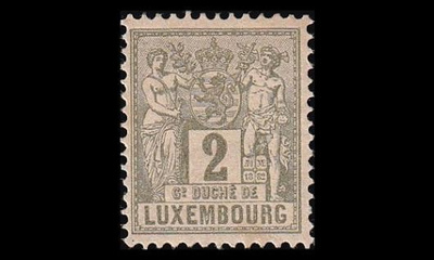 Luxemburg 46aD * Allegoria 2 C (12½) vihr.oliivi (1882)