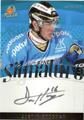 2011-12 Cardset JUSTIN HODGMAN Pelicans Signature nimmari