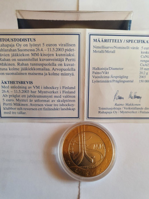 5 euroa Jääkiekon MM 2003