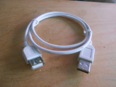 USB jatkojohto, 80cm. uusi. valkoinen.